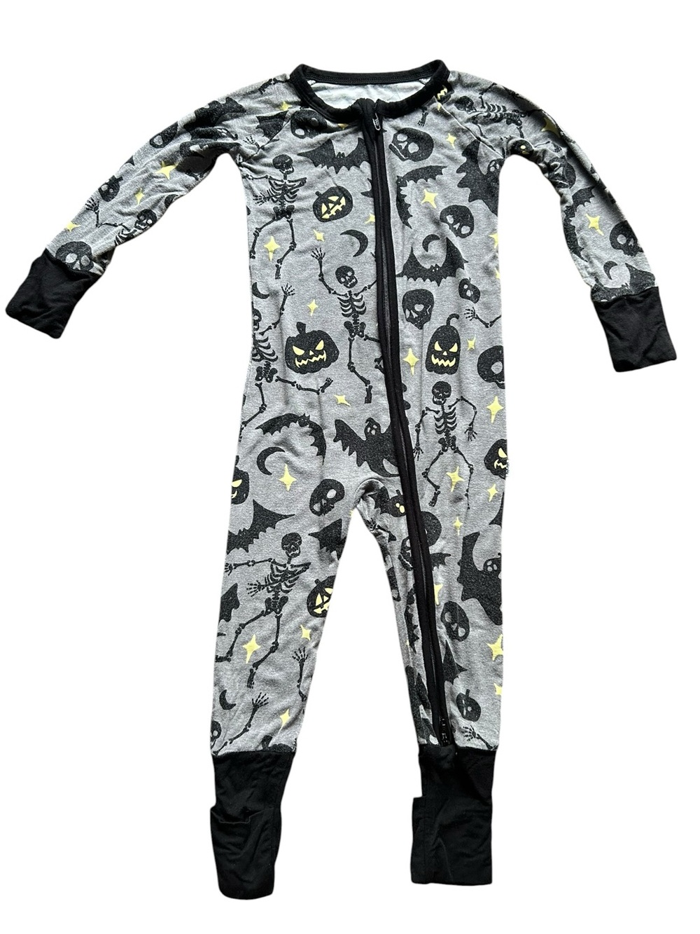 Little Sleepies 6-12 Months glowing ghouls Halloween zippy